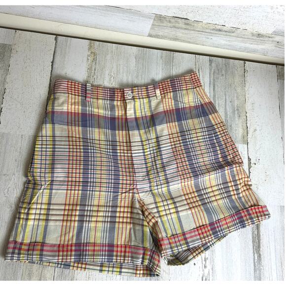 Polo Ralph Lauren Women's 6 multicolor lightweight plaid shorts flat front - Picture 1 of 6